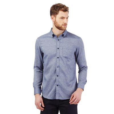 The Collection Big and tall blue scribble print shirt